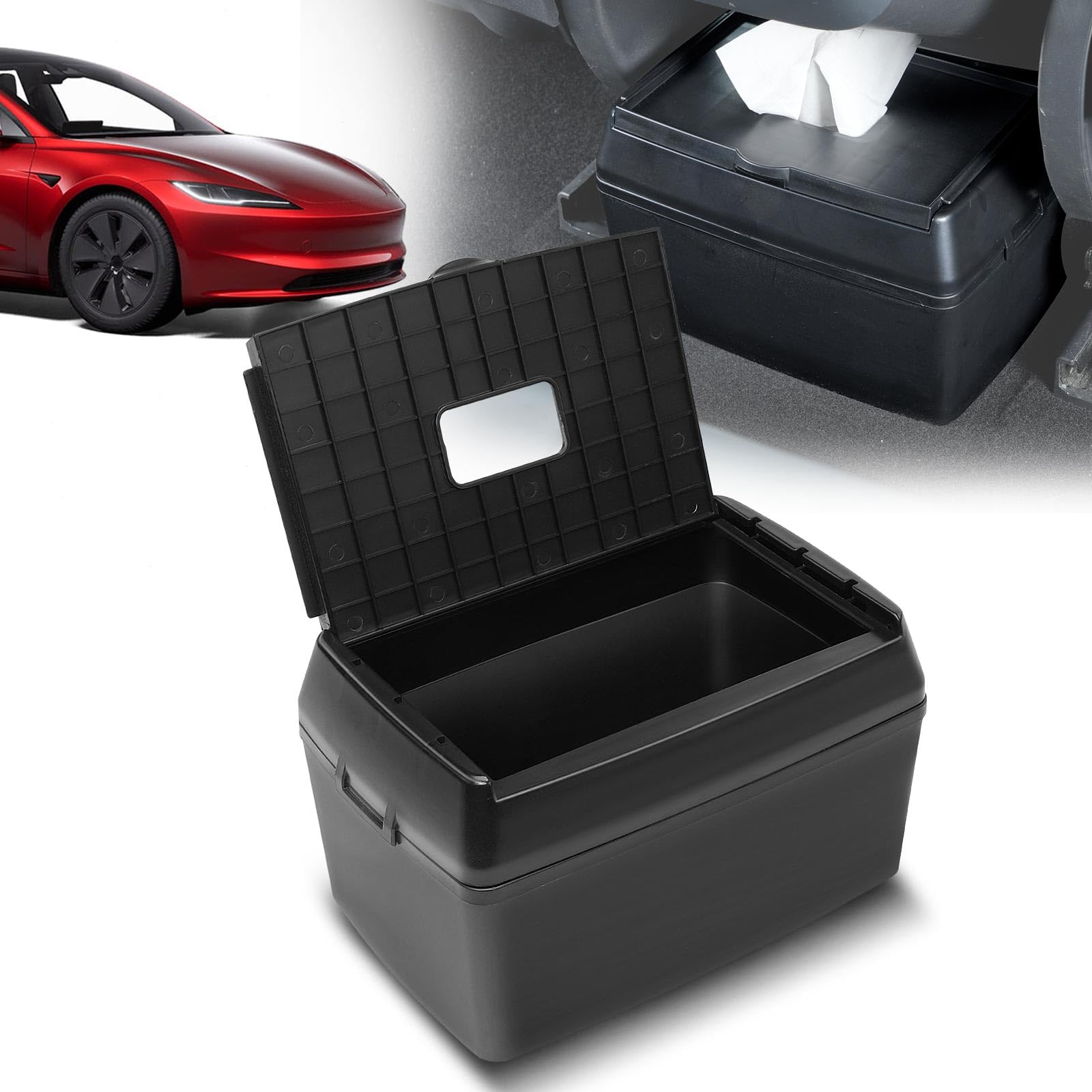 Amazon.com: YHTAUTO Rear Center Console Organizer with Lid Fit for