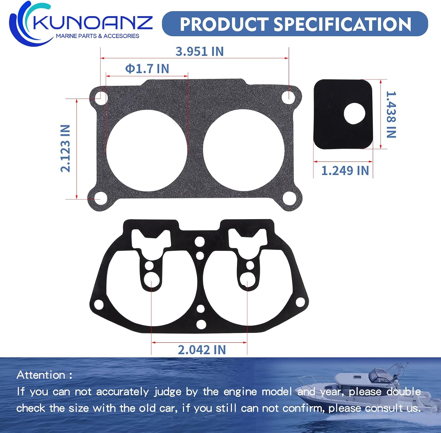 (2-Pack)6E5-W0093-06-00 Carburetor Carb Rebuild Repair Kit for Yamaha 115 130 150 175 200 225 HP Outboard 1986-1996 V4 V6 Many 2-Stroke 6E5-W0093-07,6E5-W0093-09,6N6-W0093-01 Sierra:18-7002