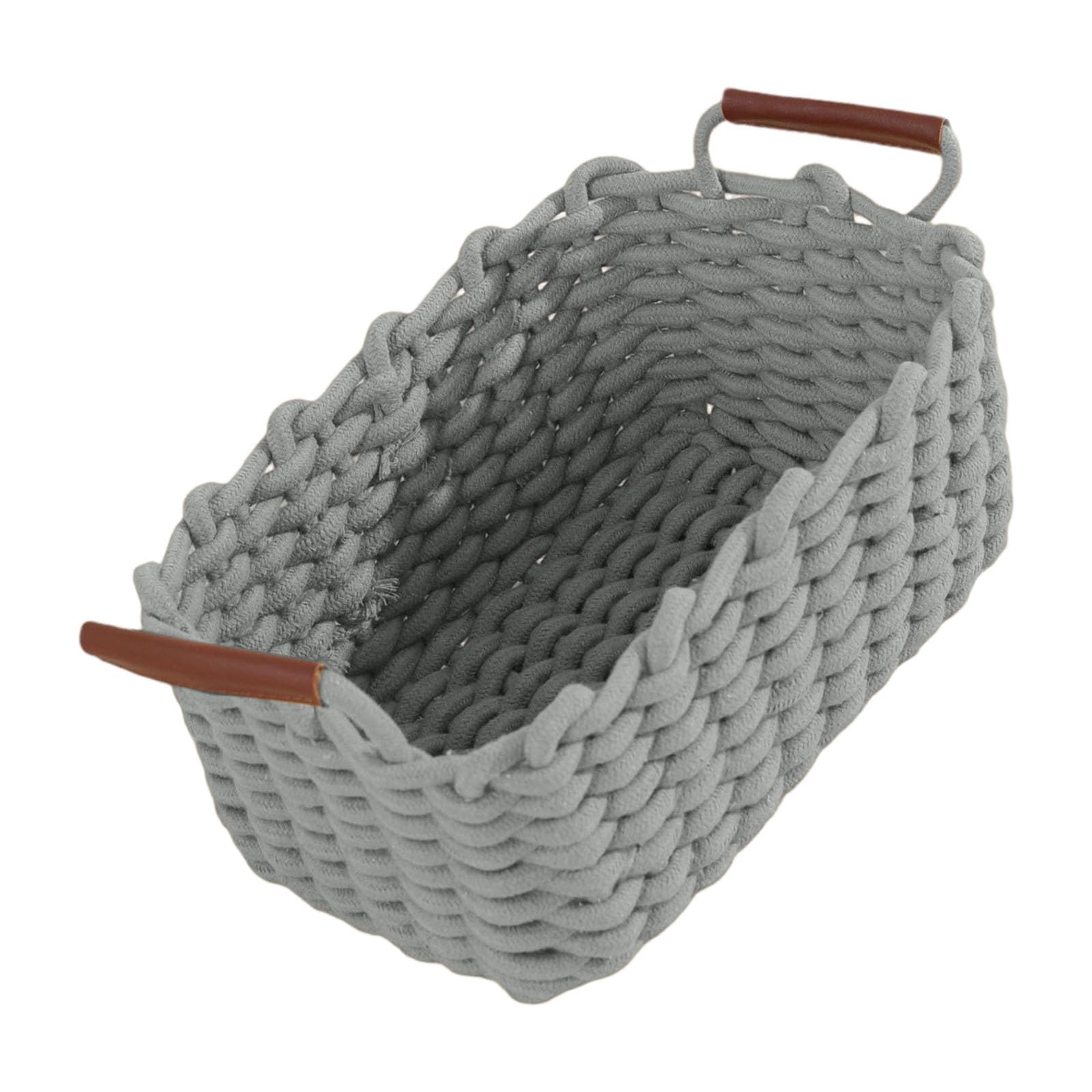 Buxuaaaa Interlaced Cotton Rope Storage Basket Soft Fabric Decorative Planner for Home Prekindergarten Large Capacity Green Plan Cotton Rope Storage Basket