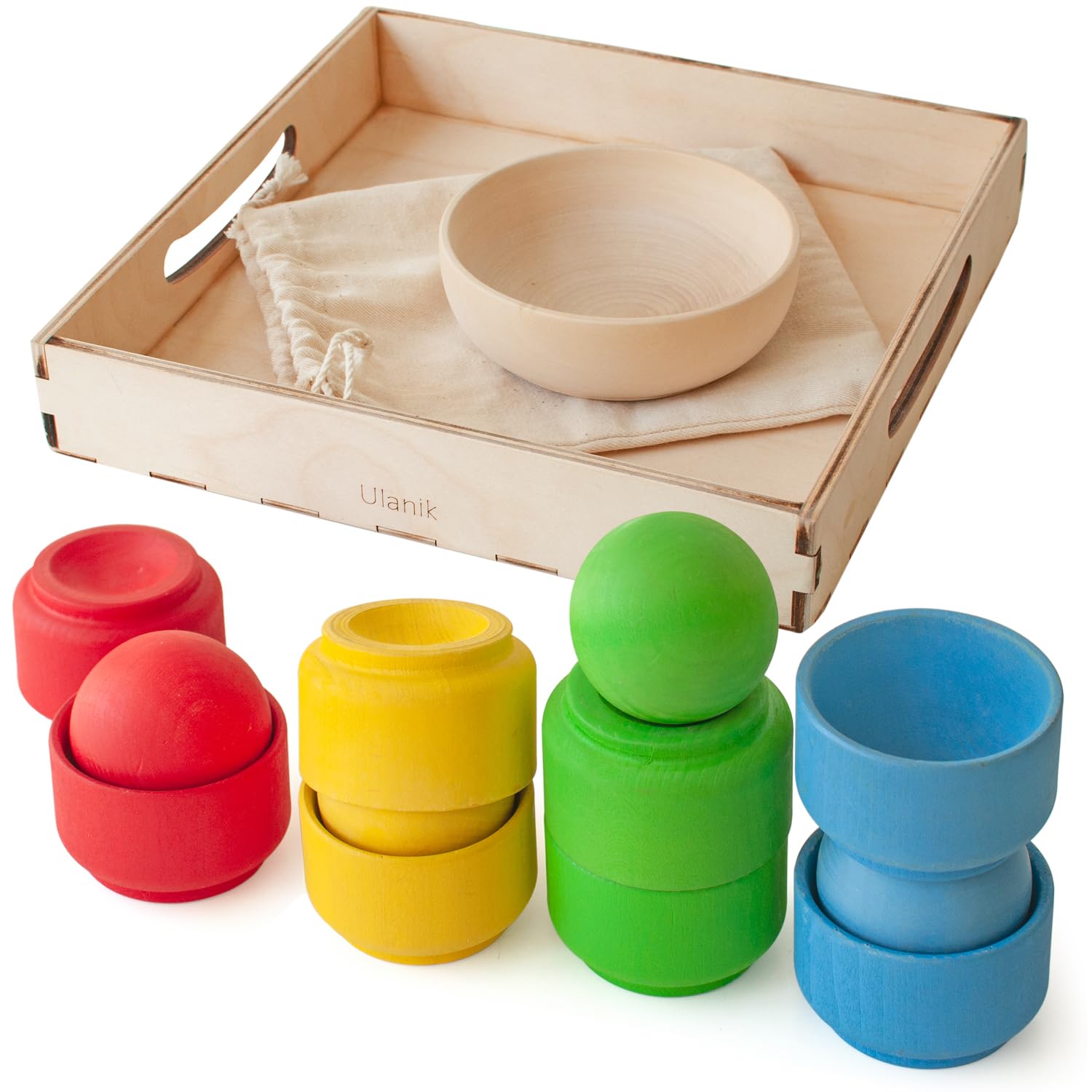 Ulanik Balls in Nests Starter Kit Montessori Toys for 1 Year Old