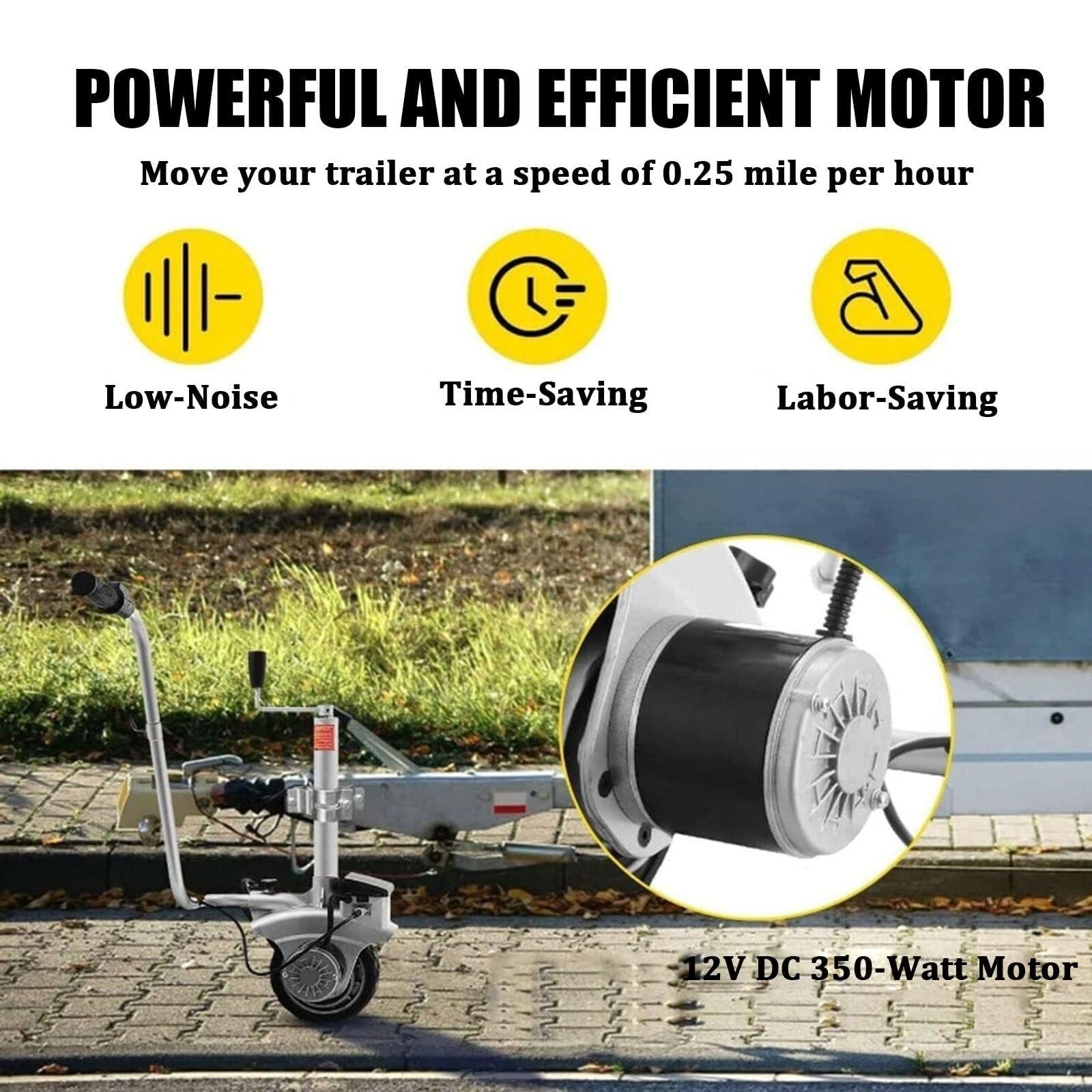 Elektrischer Anhängerwagen – 2270 kg maximales Gewicht, motorisierter Anhängerbeweger für Wohnmobil, Wohnwagen und Bootsanhänger – All-Terrain-Trolley-Kit
