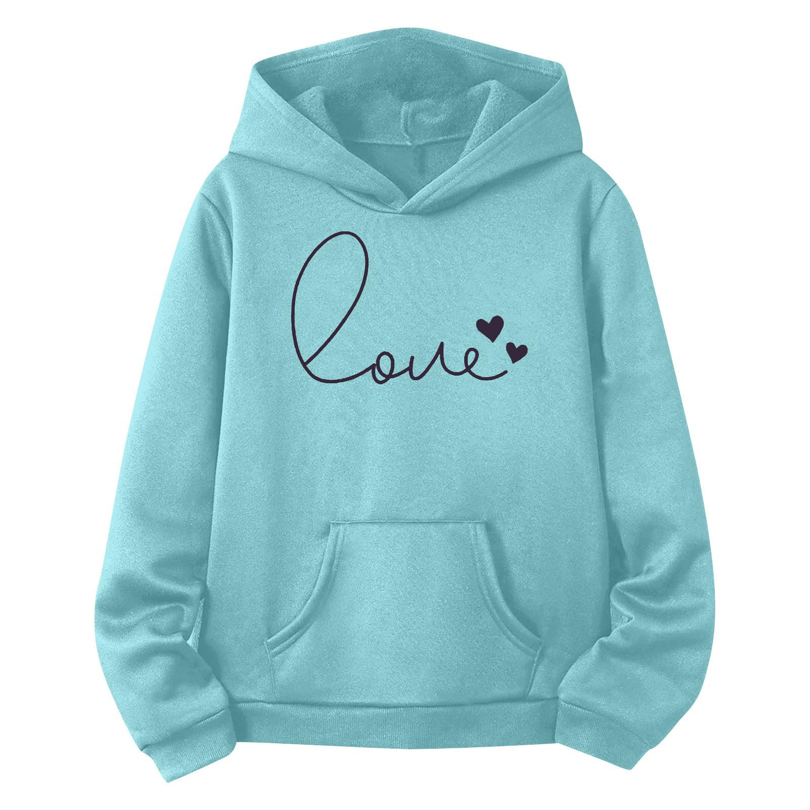 Generisch Survêtement pour enfant - Survêtement de sport pour fille - Manches longues - Lettres imprimées - Sweat à capuche chaud - Hauts - Tenues