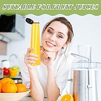 Vista 5 de Tanlade Paquete de 50 botellas de plástico para jugos de 12 onzas, botellas transparentes para bebidas con tapas a prueba de manipulaciones