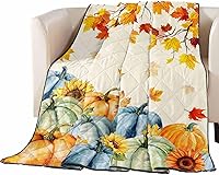 Vista 17 de T&H XHome Quilt Twin Size Luxury Quilted Comforter Bedspread-Thin Soft Cozy, Red Christmas Buffalo Plaid Xmas Tree Snowflake Reversible Stitched