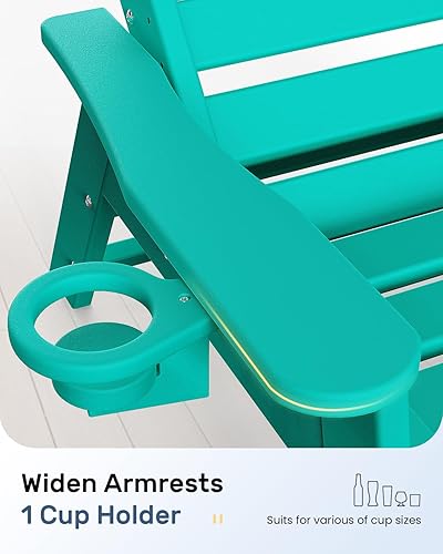 Miniatura 90 de Silla de Descanso para Exteriores, Silla de Descanso Chaise Lounge de Gran Tamaño con 5 Posiciones, HDPE, Silla de Descanso para Patio con Ruedas