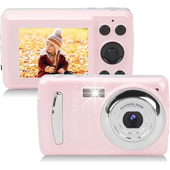 16MP Digital Camera with 1080P Video 16X Zoom Multi-Axis Stabilization 2.4 HD Display ABS Material for Photography Social Gathering Graduation Photo