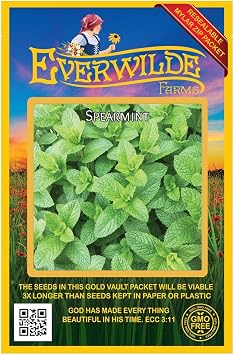 1000 Spearmint Herb Seeds - Gold Vault Seed Packet