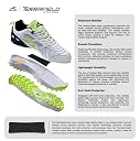 Hundred Men's Terrafield Cricket Shoes | Terraspike Rubber Studs | Embedded Support Plate for Stability | Lightweight & Durable | Ideal for Turf, Ground & Hard Surfaces (White/Lime/Black ; UK 9) gallery image