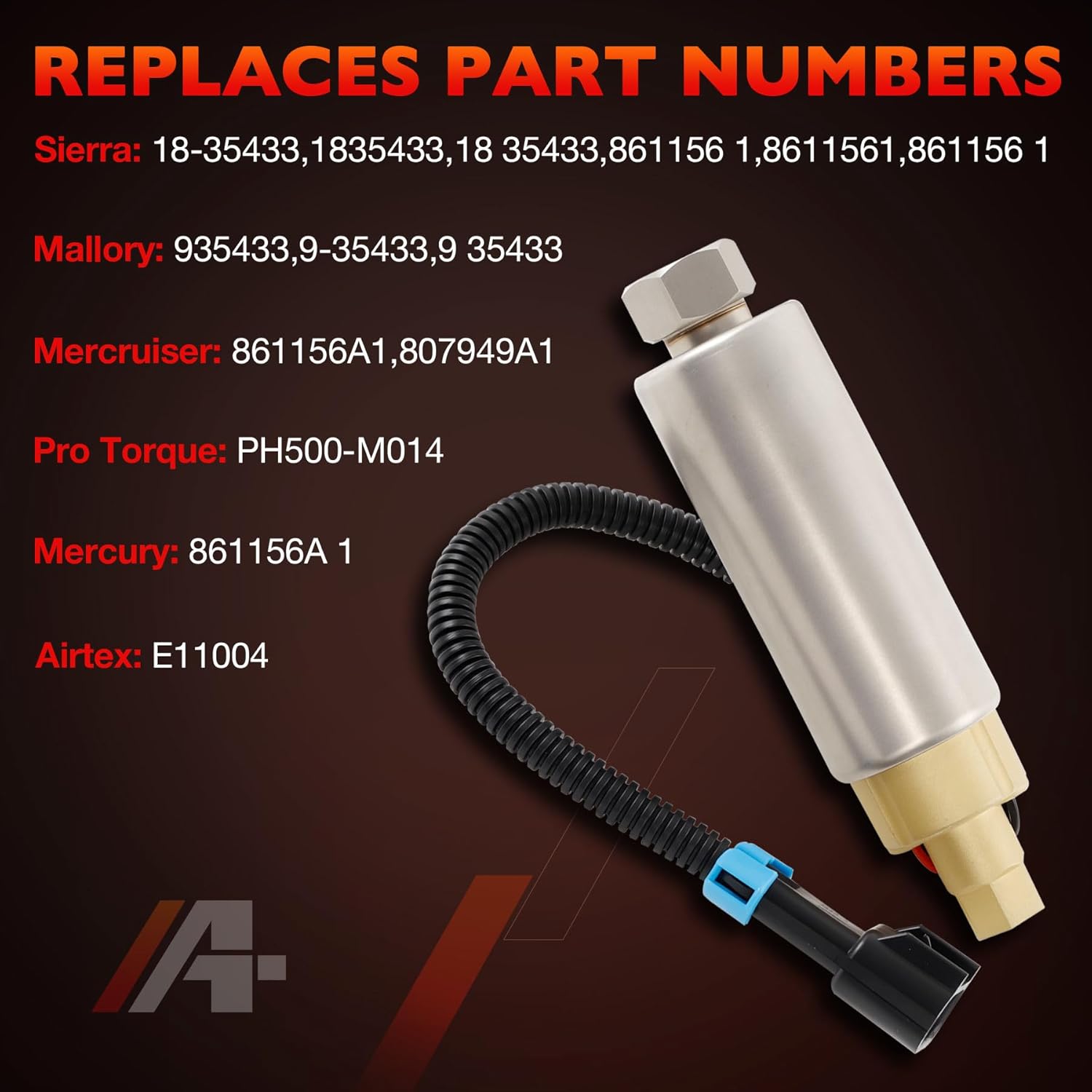 High Pressure Electric Fuel Pump Replacement for MerCruiser EFI MPI V6 V8 Engines 4.3L–8.2L | Replaces 861156A1, Sierra 18-35433