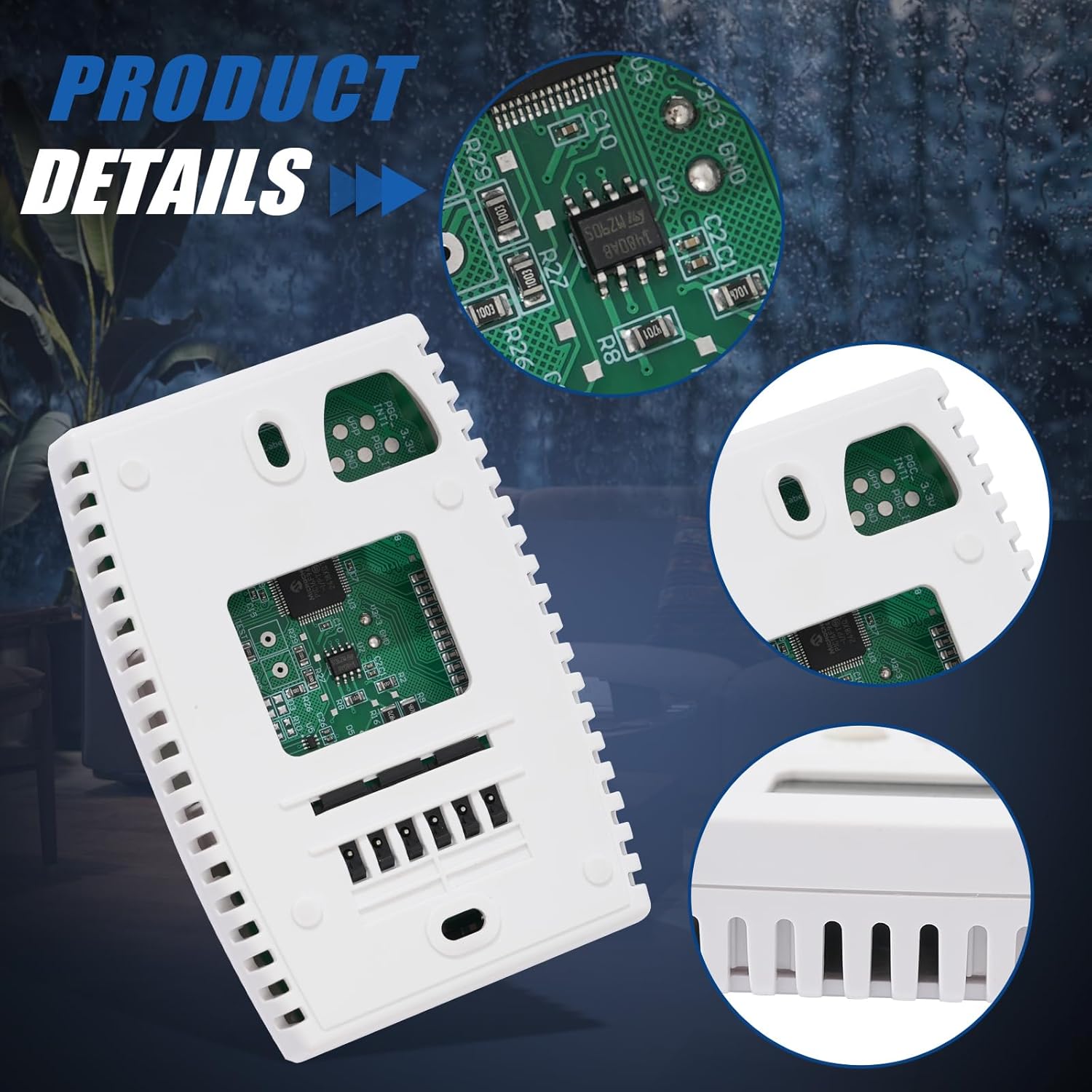 76 Humidifier Control Humidistat compatible with AprilAire 1700 1800 E Series Whole Home Dehumidifiers Replacement for AprilAire 76, 24VAC Digital Wall Mount