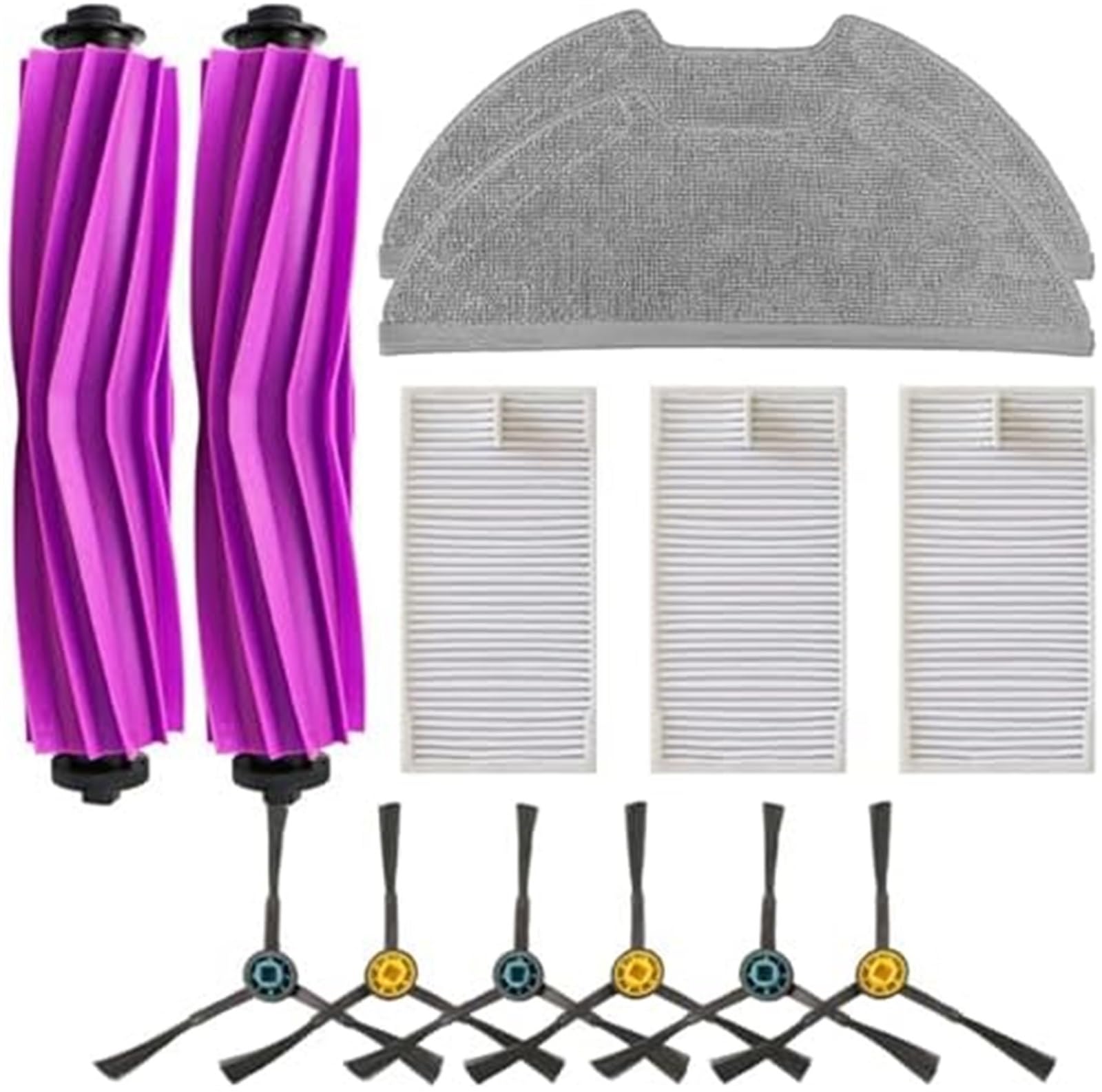 Wivplex Set di ricambio for aspirapolvere: spazzole principali, spazzole laterali, panni for mocio, filtri, for Eureka E20 Plus Kit di sostituzione per aspirapolvere