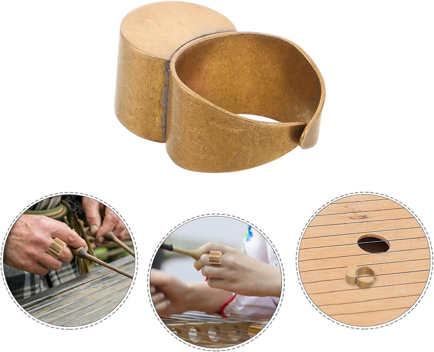 Toddmomy Adjustable Dulcimer Sliding Finger Ring for Beginner Players, Ergonomic Dulcimer Playing Accessory, Smooth Gliding Tool for Folk Music Performance
