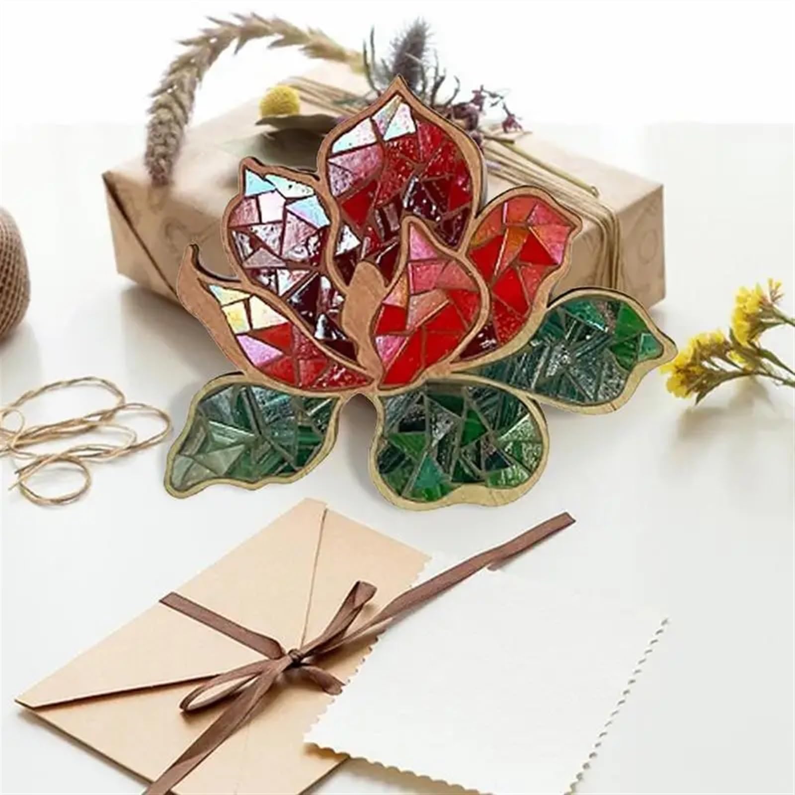 MEYTXOA Kit Mosaico Kit di arte del mosaico Creatività Opere d'arte fatte a mano Pezzi Fiore loto Design Mosaico Forniture for arti e mestieri