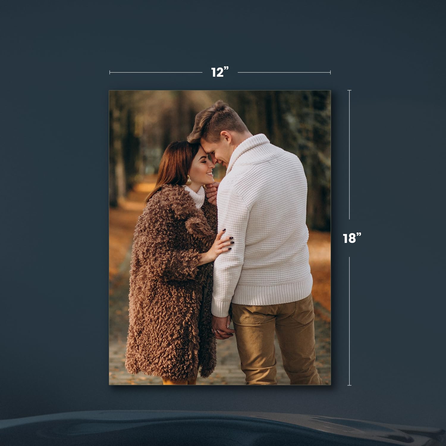 CanvasChamp Custom Canvas Prints with Your Photos – (12" W x 18" H x 1.5" D) Personalized Wall Art, Framed Photo Canvas for Home & Office Decor