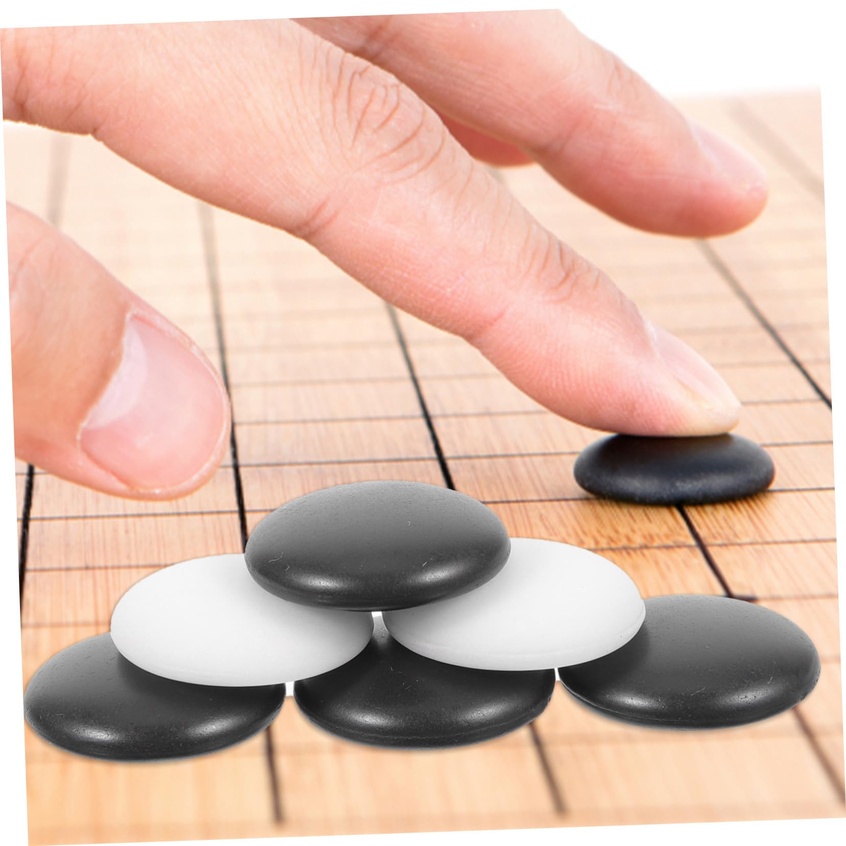 UKCOCO Pièces de Jeu de Go 360pcs en Résistantes, Petites Pièces D'échecs Pratiques à Transporter et Ranger, pour Jeux de Société et Écoles