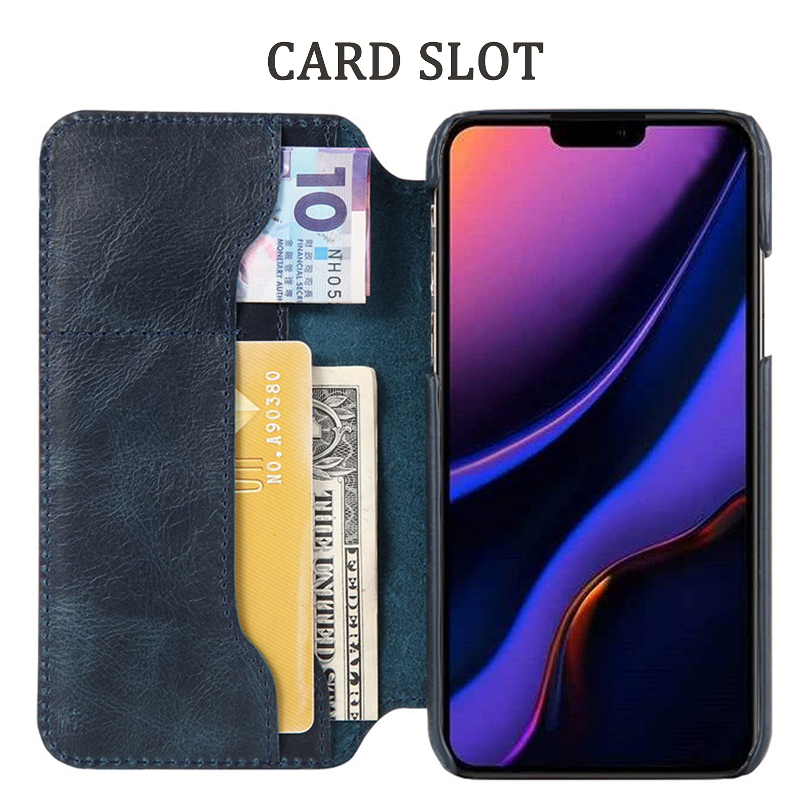 Custodia A Portafoglio In Pelle PU Con Supporto Per IPhone 12/12 Pro 6,1'' | SWP Cover Con 4 Scomparti Per Carte E Chiusura Magnetica - 3