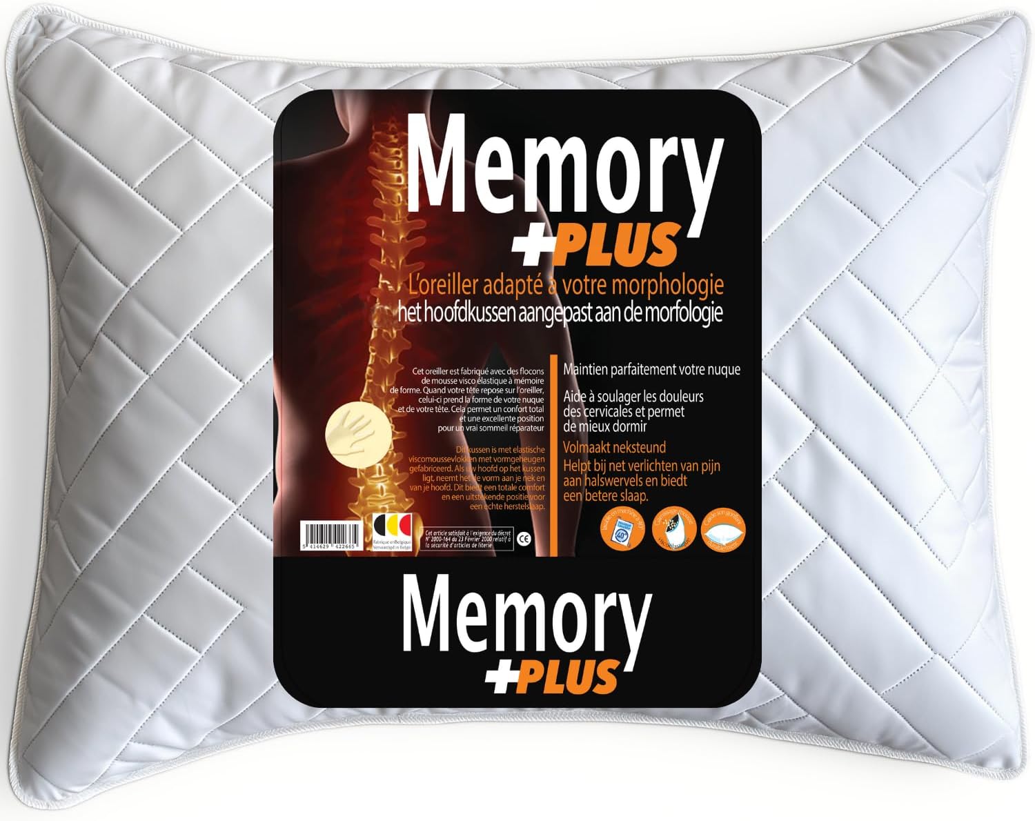 Confort-dream Ergonomic Cervical Memory Pillow – Pain Cervical Shape (50 x 70 cm) Confort-dream Ergonomic Cervical Memory Pillow – Pain Cervical Shape (50 x 70 cm)