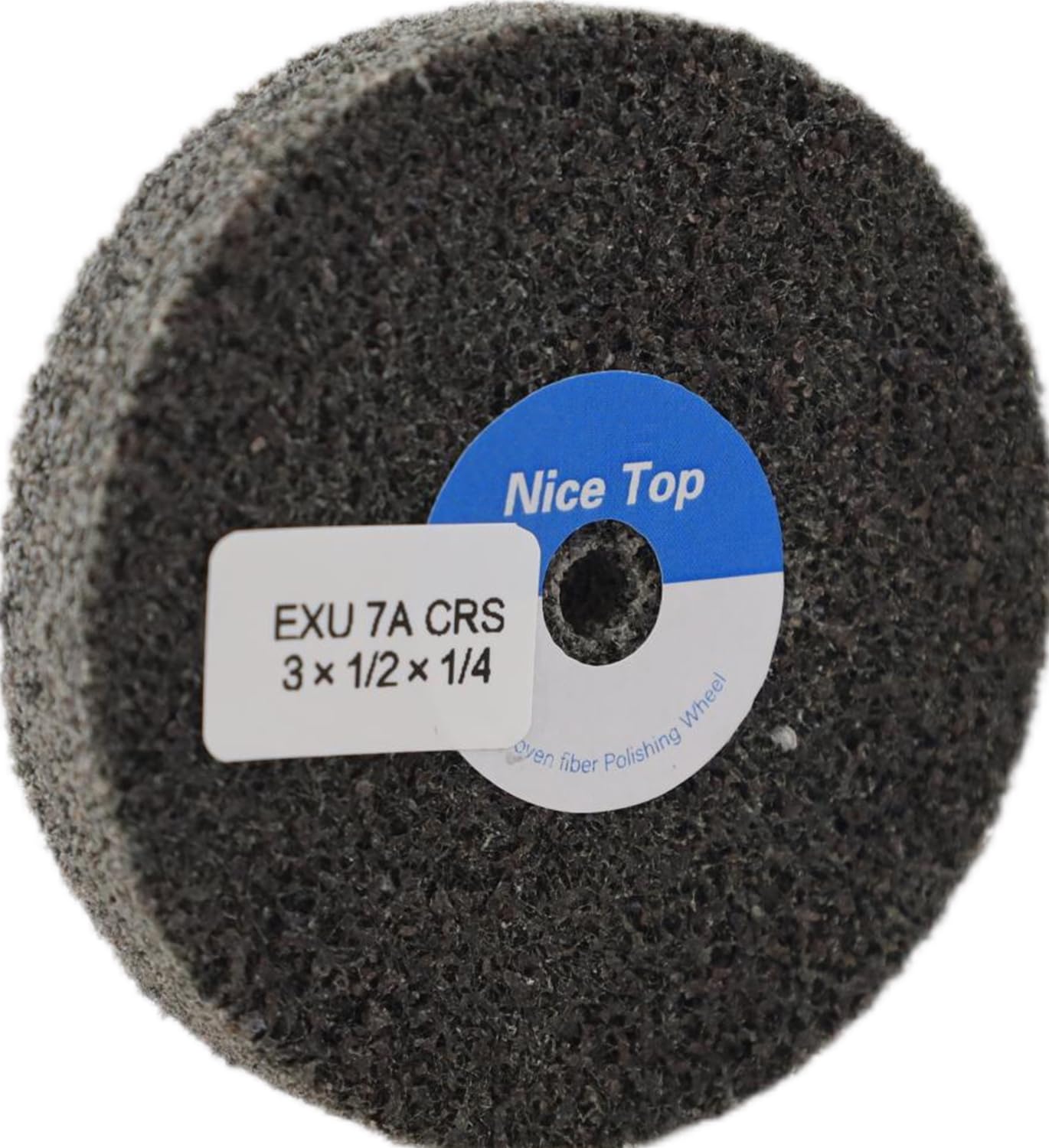 EXU Unitized Wheel 3 Inch X 1/2 Inch X 1/4 Inch 7A Coarse Grit, Silicon Carbide, Non Woven Fiber Wheel, Metal Finishing, Deburring, Polishing, Pack of 1