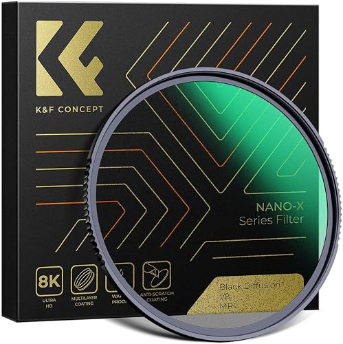 K&F Concept Nano-X Series Black Mist Diffusion Effect 1/8 Filter, 82 mm Size