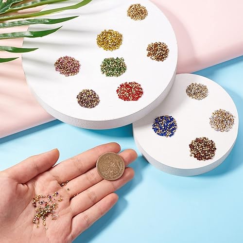 Miniatura 6 de Cheriswelry 5500 piezas de diamantes de imitación de cristal facetados con diamantes de imitación de cristal en punta de 0.079 pulgadas, 11 colores