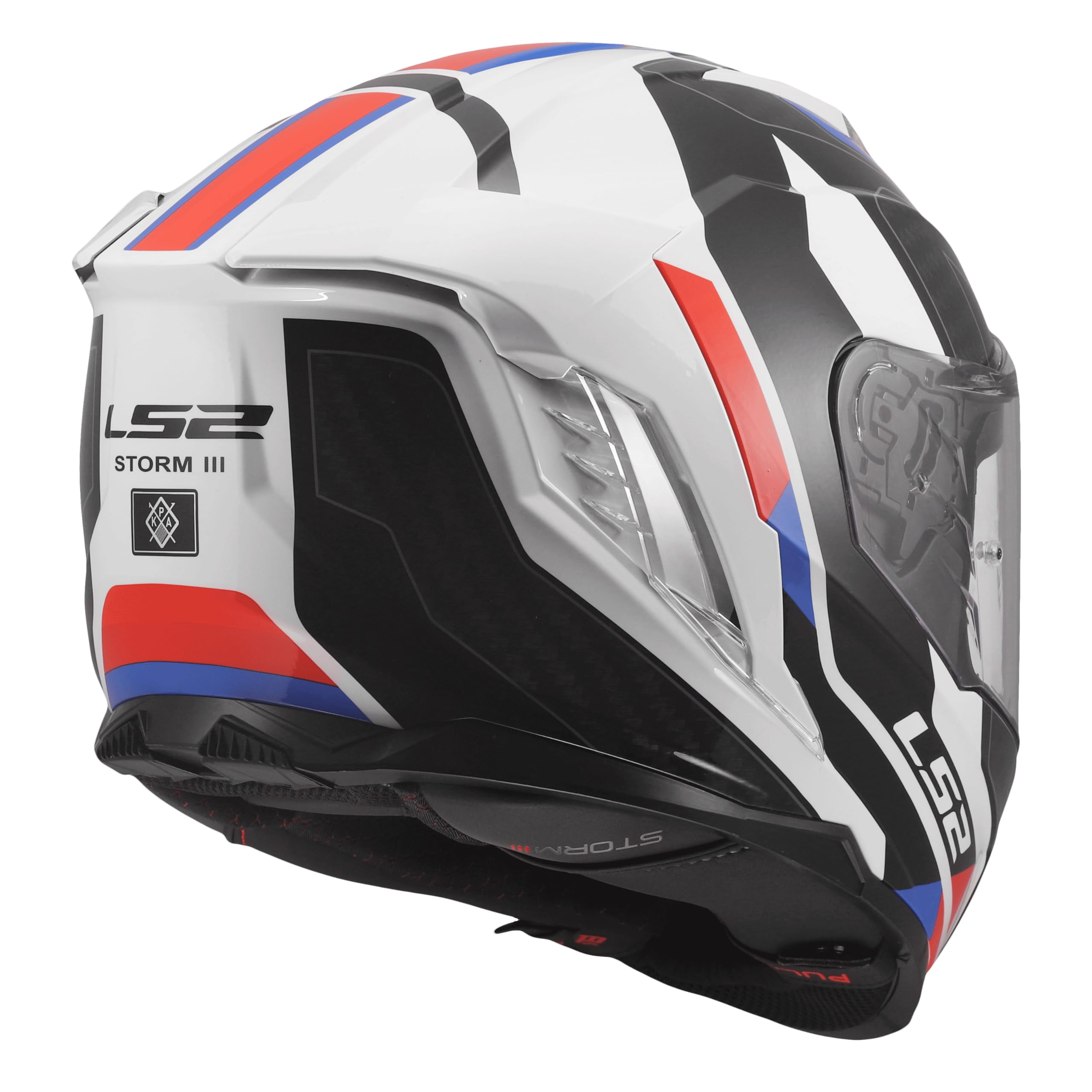 LS2, Casco Moto Integral STORM III SPORTY White Blue Red, XXS