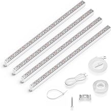 KingLED Grow Lights for Indoor Plants, Natural-Like 5000K Full Spectrum Plant Lights for Indoor Growing, 48W4 X 12W High PPFD 2FT LED Grow Light Strips for Seed Starting, Linkable, 4-Pack