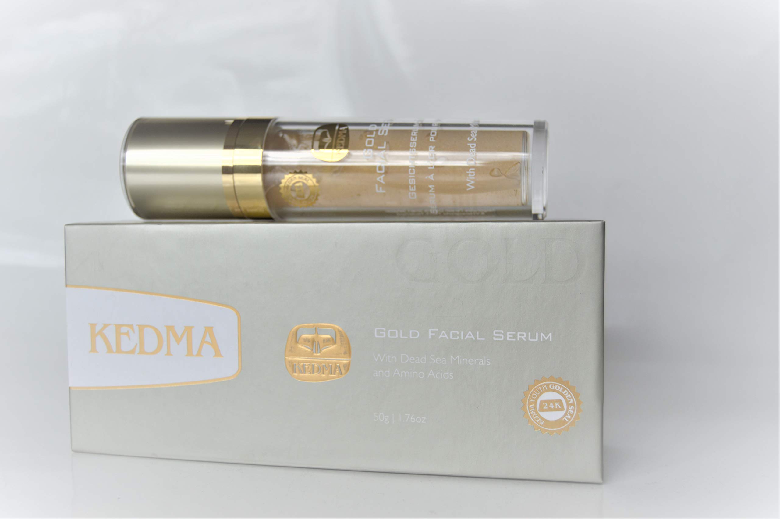 Kedma - Serum do twarzy z 24-karatowym złotem, Q10 i multiwitaminami - Ujędrniające i przeciwstarzeniowe - 60 ml