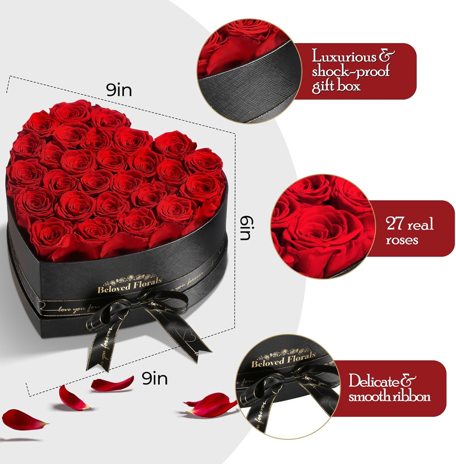 27 Preserved Flowers Rose Birthday Gifts for Women Her Mom Wife Girlfriend Grandma on Valentines Mothers Day Christmas Anniversary Romantic - Image 4