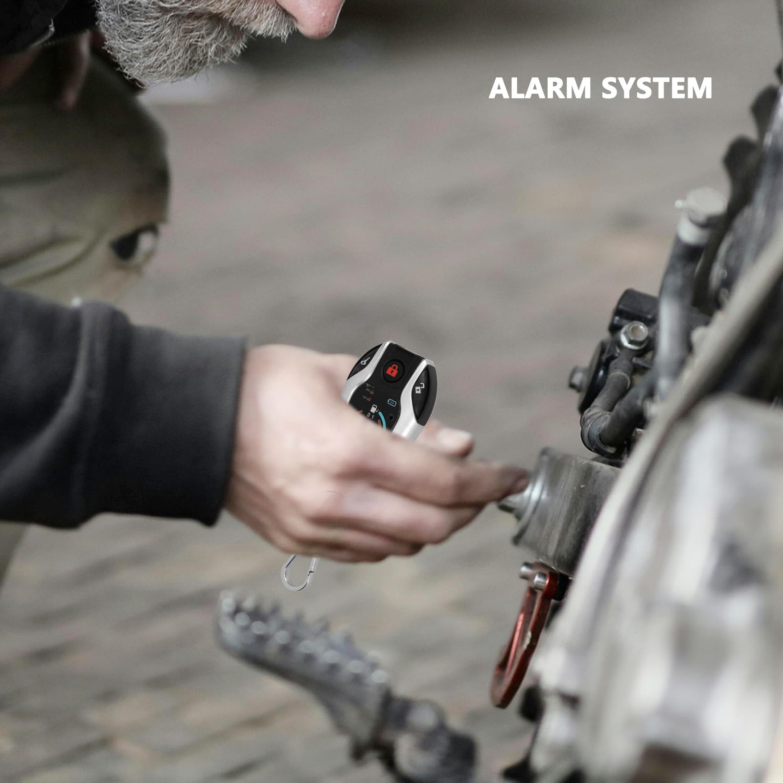 SHINEOFI Kit Allarme per Moto Avviamento Remoto 12V Dispositivo Antifurto Atv Blocco Automatico e Sblocco Resistente alle Intemperie Accessori Sicurezza Veicoli per Uso Urbano e