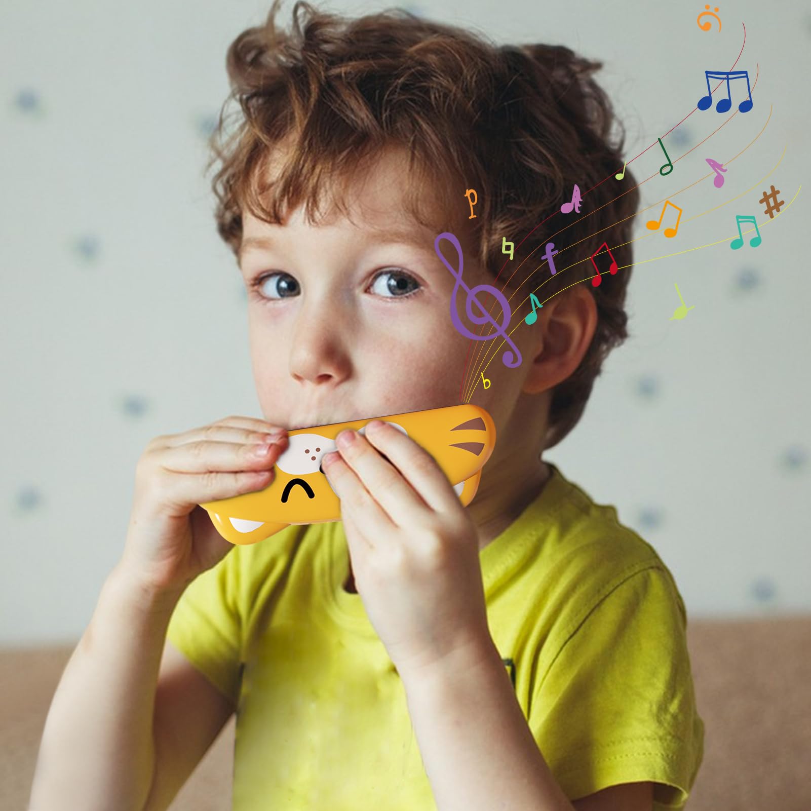 Mundharmonika-Spielzeug für Kinder – niedliches Tiermuster, Musikinstrument, langlebig, leicht zu blasendes Design | Frühes Musikpädagogik-Tool, das Kleinkinder beim Spielen zu Hause und beim Lernen v
