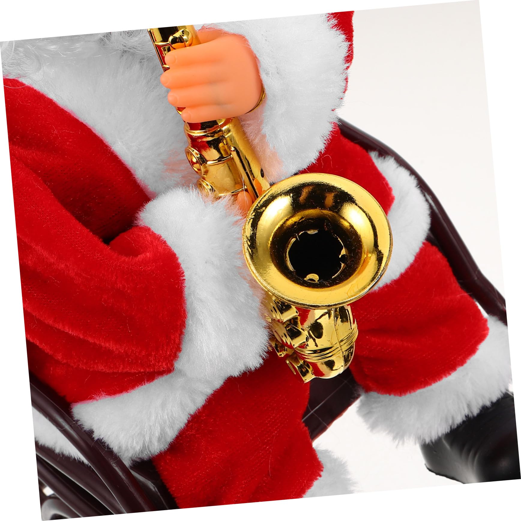 Toyvian Juguete De Papá Noel Musical Eléctrico Silla De Ruedas Adorno Navideño con Instrumento para Decoración De Fiesta y Juguete Divertido