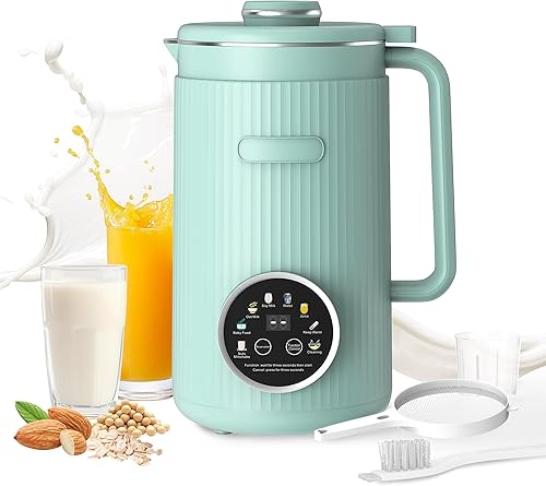 Máquina para hacer leche de soja de 35 onzas 8 en 1 para leche de avena, bebidas veganas, licuadora de alimentos para bebés, máquina de leche a base