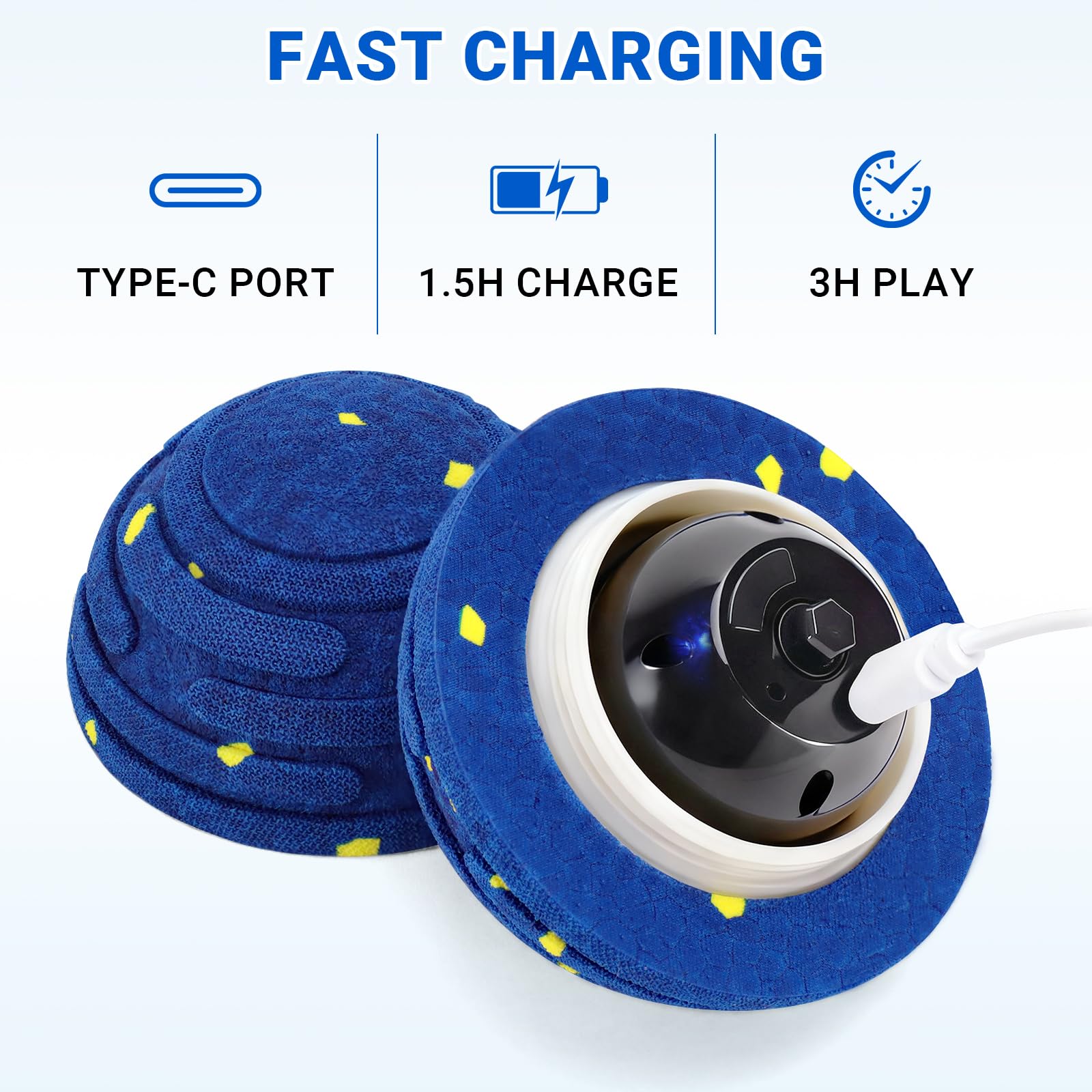 Jouet interactif intelligent pour chien, balle indestructible E-TPU pour mâcheurs agressifs, mouvement automatique, balle rechargeable pour chiens de petite, moyenne et grande taille, pour