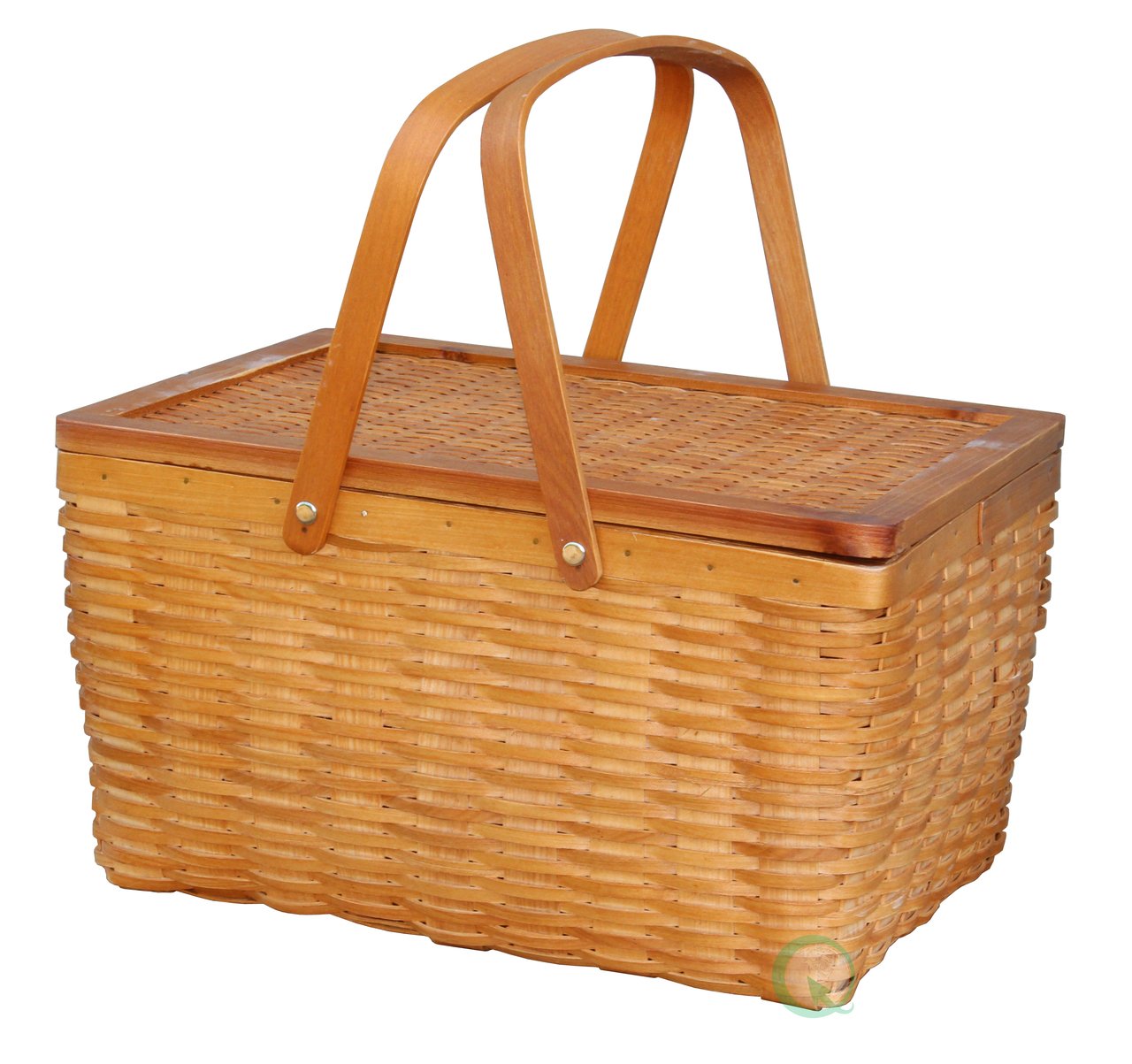 Vintiquewise(TM) Rectangle Handwoven Chipwood Basket