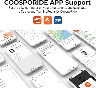 COOSPO Bike Computer Wireless GPS, Bike Speedometer with Auto Backlight, Bluetooth ANT Cycling GPS Computer, Bicycle Computer BC200 with Waterproof, Compatible with CooSporide app