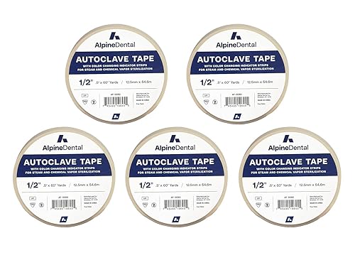Vista 13 de Rollo de cinta autoclave de 60 yardas, indica esterilización para herramientas dentales, instrumentos quirúrgicos y accesorios de tatuaje, cinta
