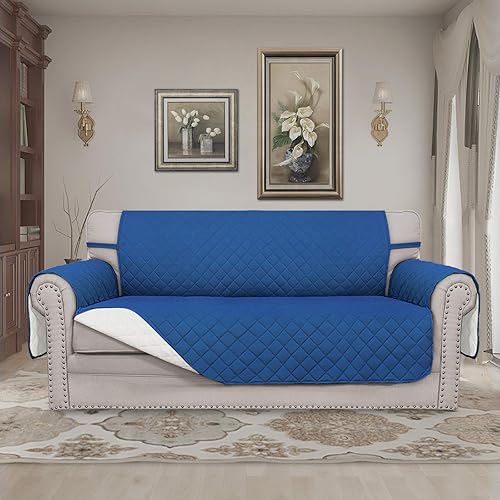 Miniatura 796 de Easy-Going - Funda reversible para sofá, resistente al agua, con varillas de espuma y correas elásticas, protector de muebles para mascotas y perros