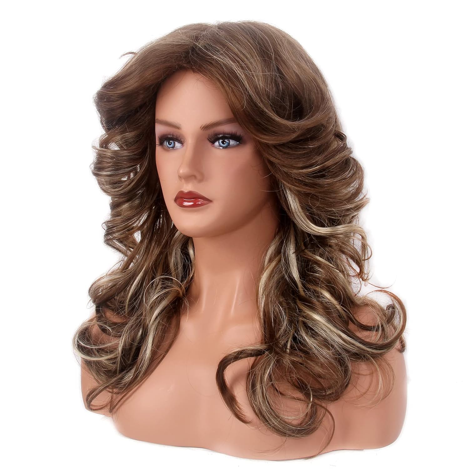REEWES 70s Farrah Fawcett Wig - Vintage Synthetic Full Wig, Feathered Style for Women - Disco, Cosplay, Costume - Image 4