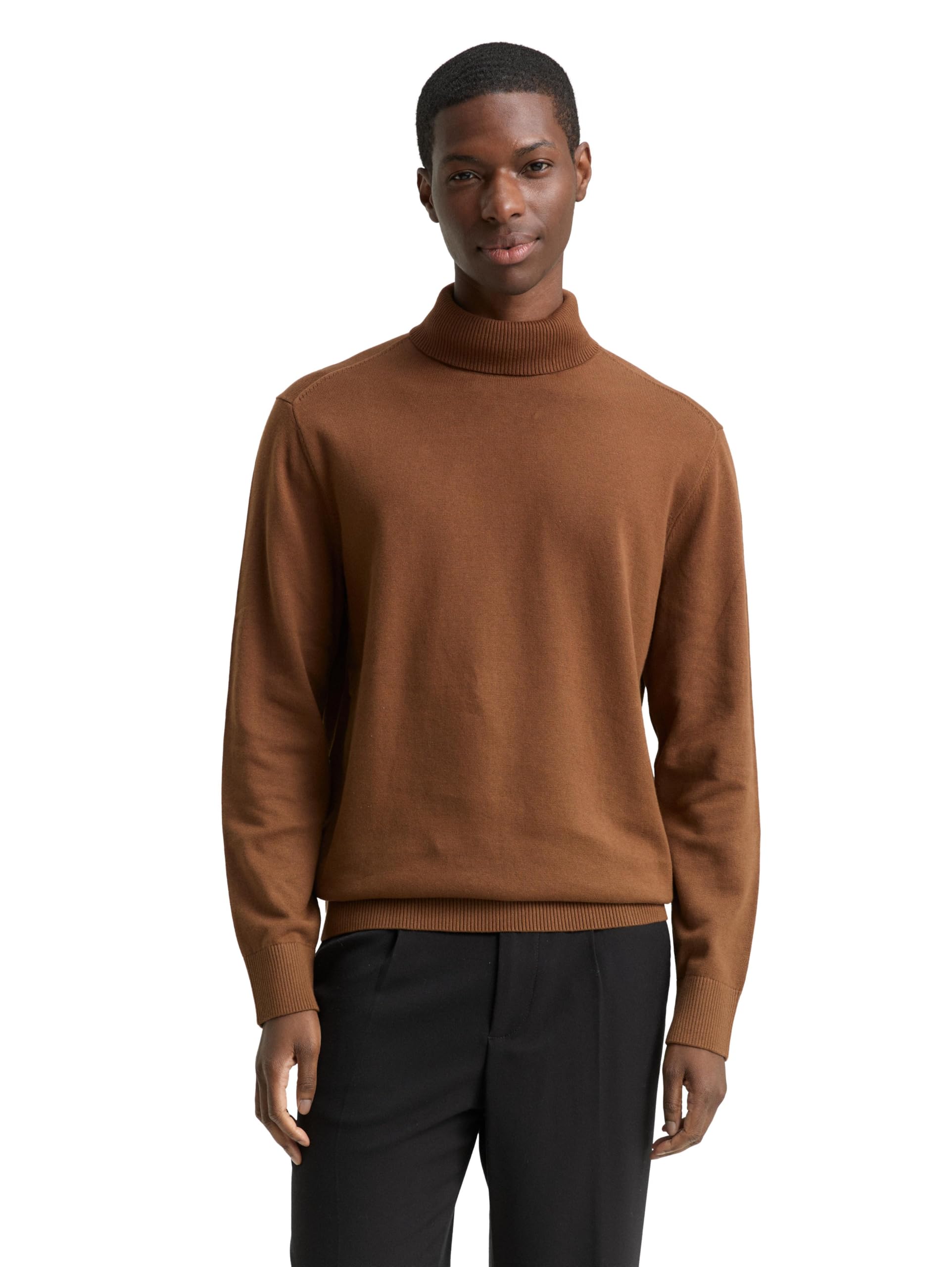 TOM TAILOR Denim Herren Rollkragenpullover aus Baumwolle