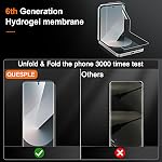 [2Set 4PCS] for Samsung Galaxy Z Flip 6 Screen Protector, 2 Pack Inner Flexible TPU Film+2 Pack Back Tempered Glass Screen Protector with Alignment Tool, Self-Healing, Scratch Resistant