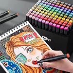 120 Colors Alcohol Markers Art Drawing Markers Set for Adults Dual Tip Permanent Sketch Markers, with Organizing Case
