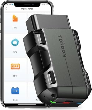 TOPDON TopScan Lite OBD2 Scanner Bluetooth with Bidirectional Scan&8 Resets | All system diagnose, 1 Year Free Update, FCA/CAN FD, Quick Bluetooth Pair, Warning Light Library, DTC Repair Guide, TOPFIX AI