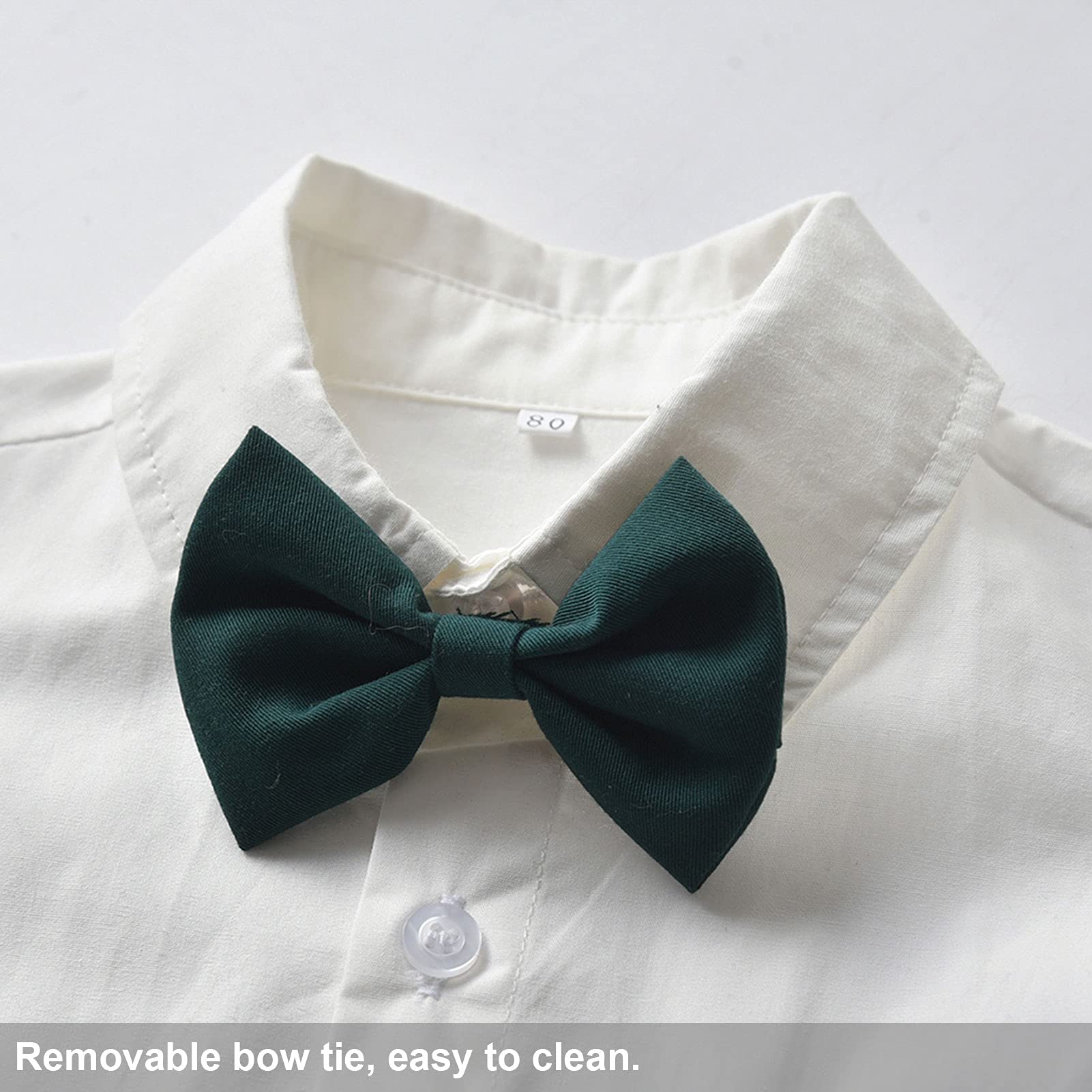 Conjunto de ropa de verano para bebé, con chaquetas de caballero, traje para niños, bautizo, boda, Navidad, manga corta con cuello