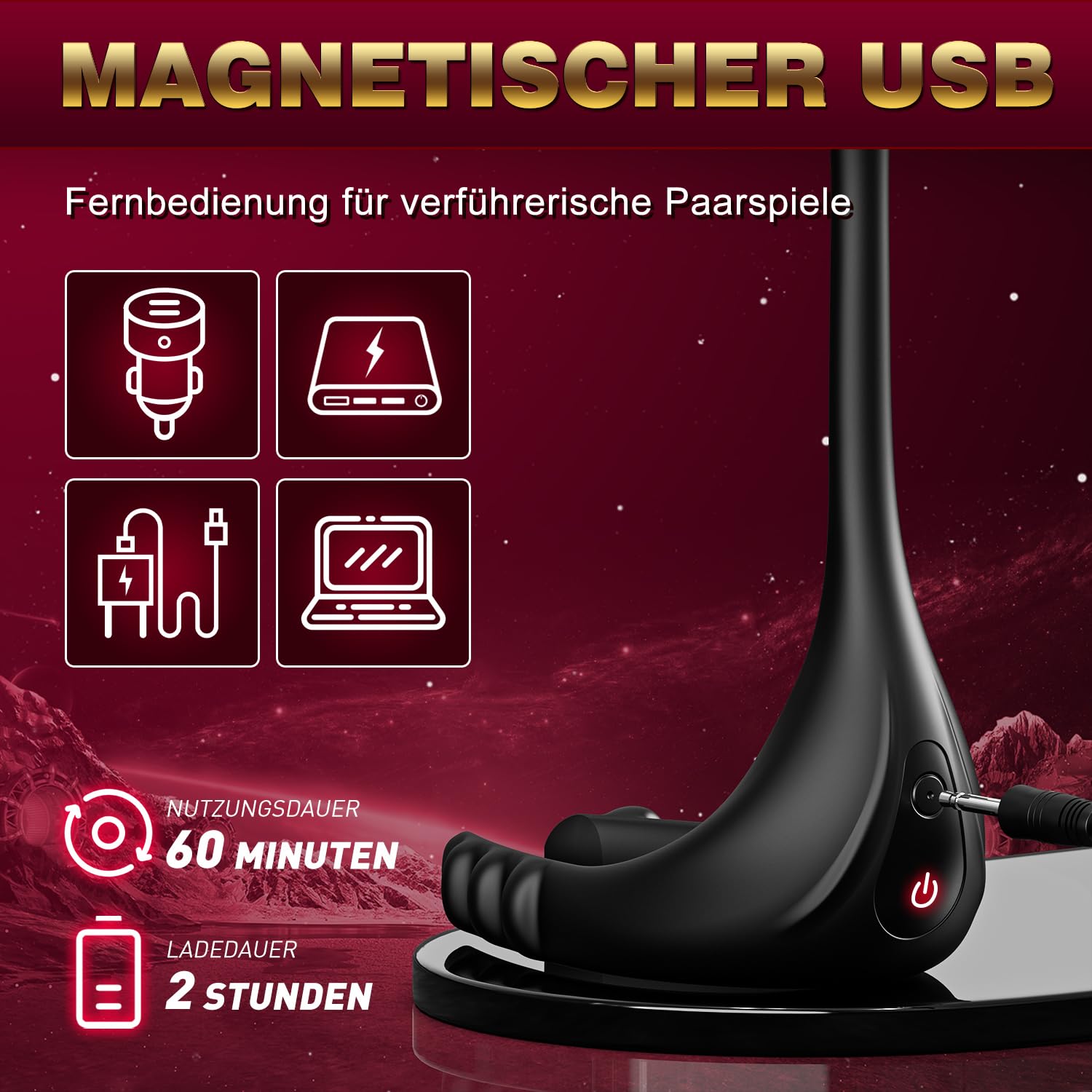Estimulador Prostata Vibradores Para Hombres Plug Anales,con Vibración Juguetes Sexuales hombre Consolador con 10 Modo, Masajeador Prostata Estimulación Anillo Vibradorador Anal Vibrador con Mando