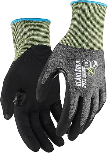 BLAKLADER Lot de 6 paires - Gants de travail en nitrile trempé anti coupure nive