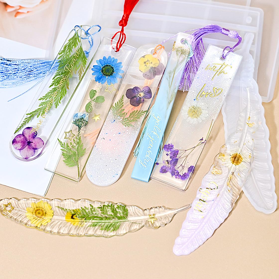 24PCS Bookmarks Silicone Mold with Tassel - Image 2