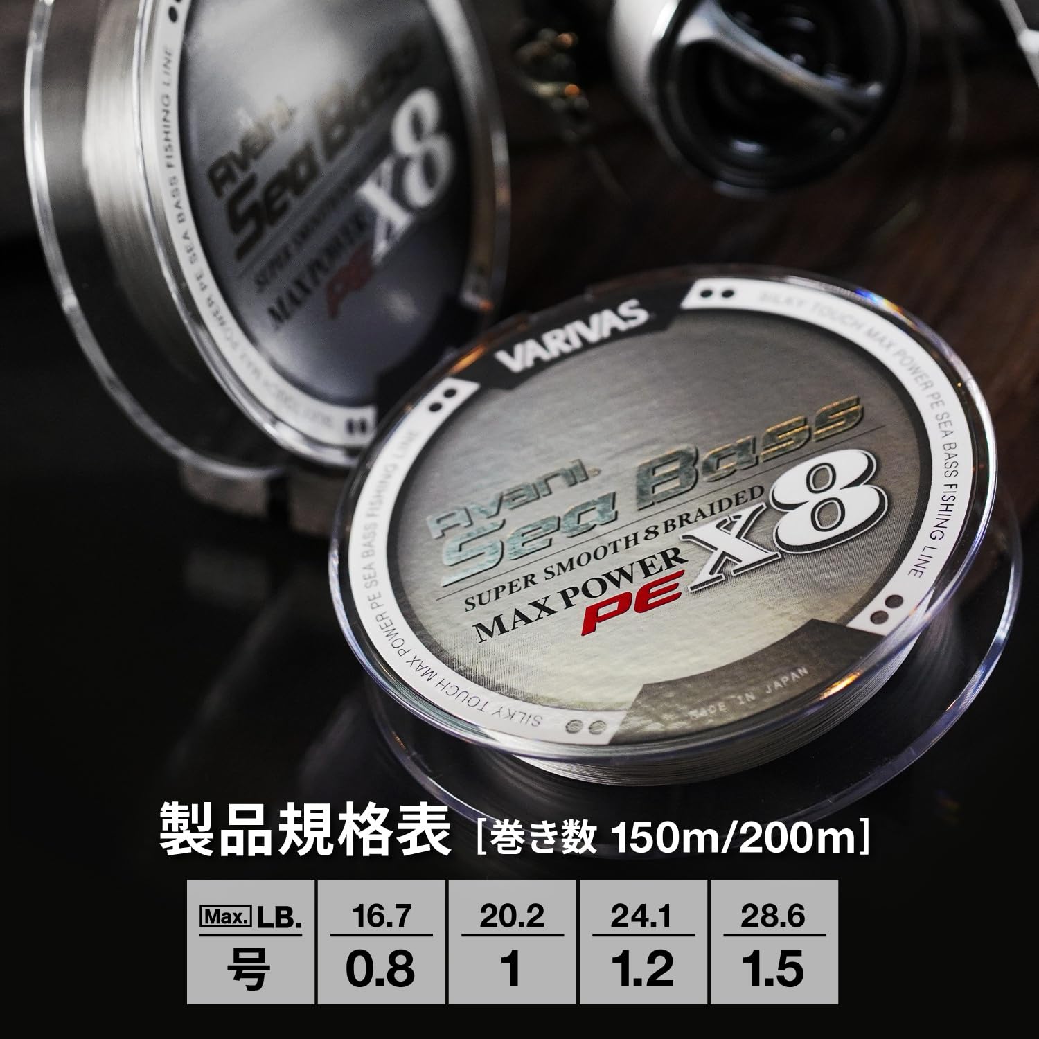 アバニ シーバス PE マックスパワー X8 8本 1号　150m Amazon.co.jp: VARIVAS(バリバス) ライン アバニ シーバス PE マックス