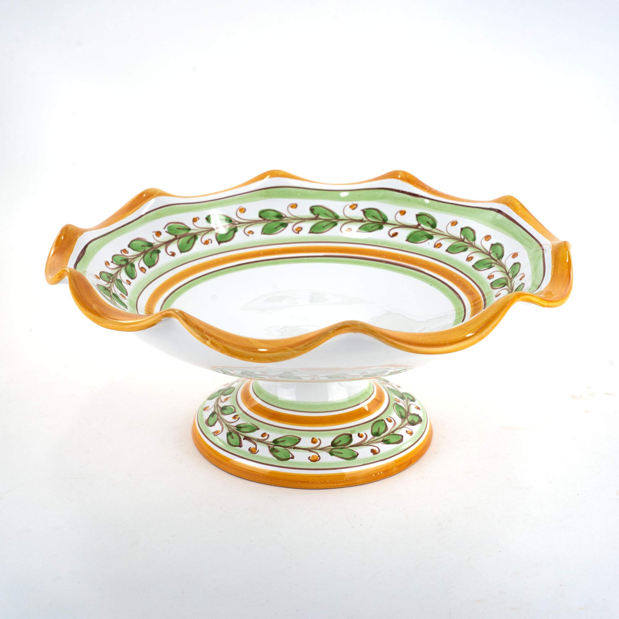 Etagere aus sizilischer Keramik von Caltagirone Dekor Acanto (Ø 35 cm)