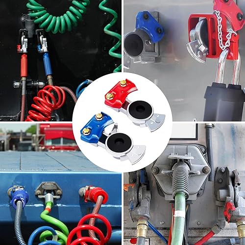 Miniatura 6 de SEHNSUCHT Glad Hand Handles with Extension Handles, Air Glad Hand for Semi Trucks, Trailers and Tractor, Glad Hand Grips with Seals for Air Hose