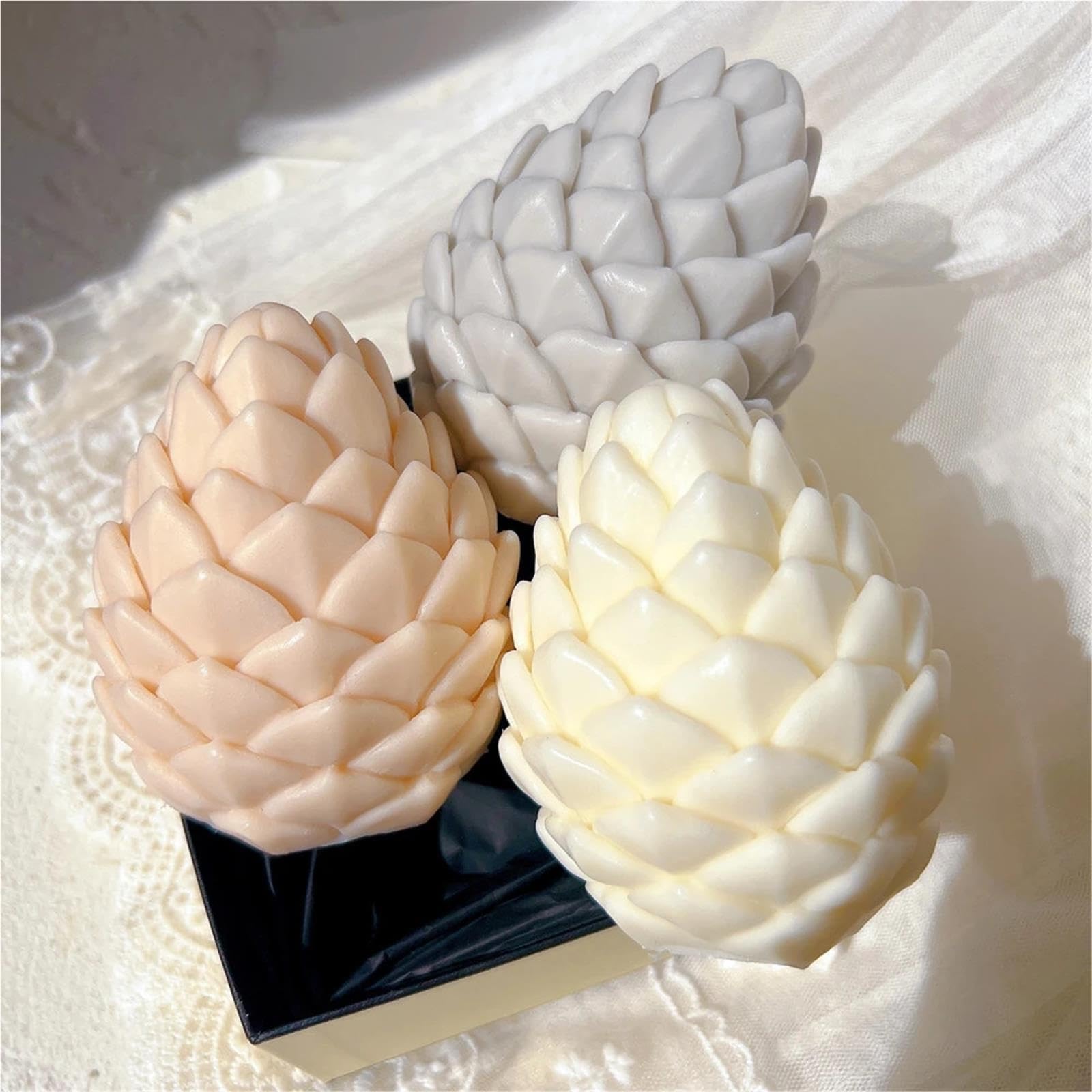 Moldes Para Velas Molde de vela silicona con cono pino